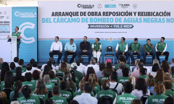 Llega Manolo a Piedras Negras con 155 mdp para drenaje y tratamiento de agua